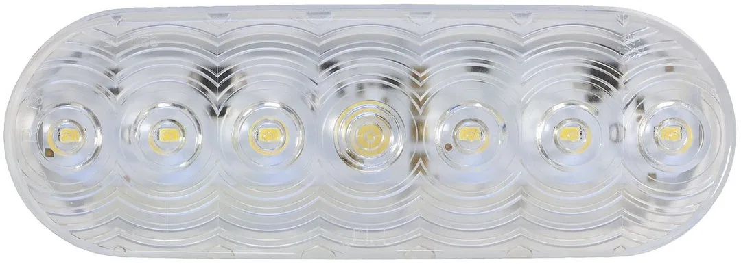V821KC-7 – PETERSON MFG Backup Light - LED, Clear Oval Shape LED With Grommet/ Plug